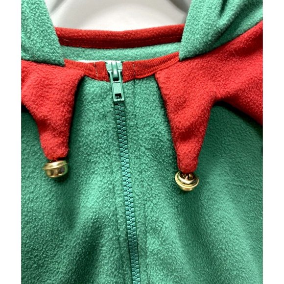 Elf Costume Funzietime Kids Sleep One piece Pj-Elf Warm Dress Up Size 14 Large - Picture 9 of 14